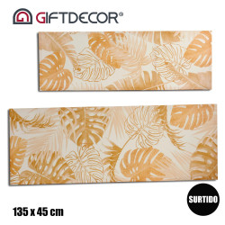 CADRE EN TOILE 45X135 FEUILLE NATUREL SE