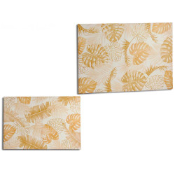CANVAS 80X120 NATURAL LEAF SET 2
