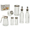 SET 7 BOTES CRISTAL CONDIMENTOS COCINA