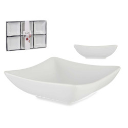 CONJ 6 TAÇAS PORCELANA BRANCA APERITIVO CUAD 12CM