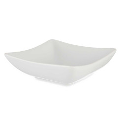SET 6 BOLS PORCELAINE BLANC APERITIF CARRE 12CM