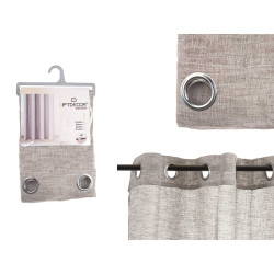CORTINA 140X260CM 8 ANILLAS MARRON