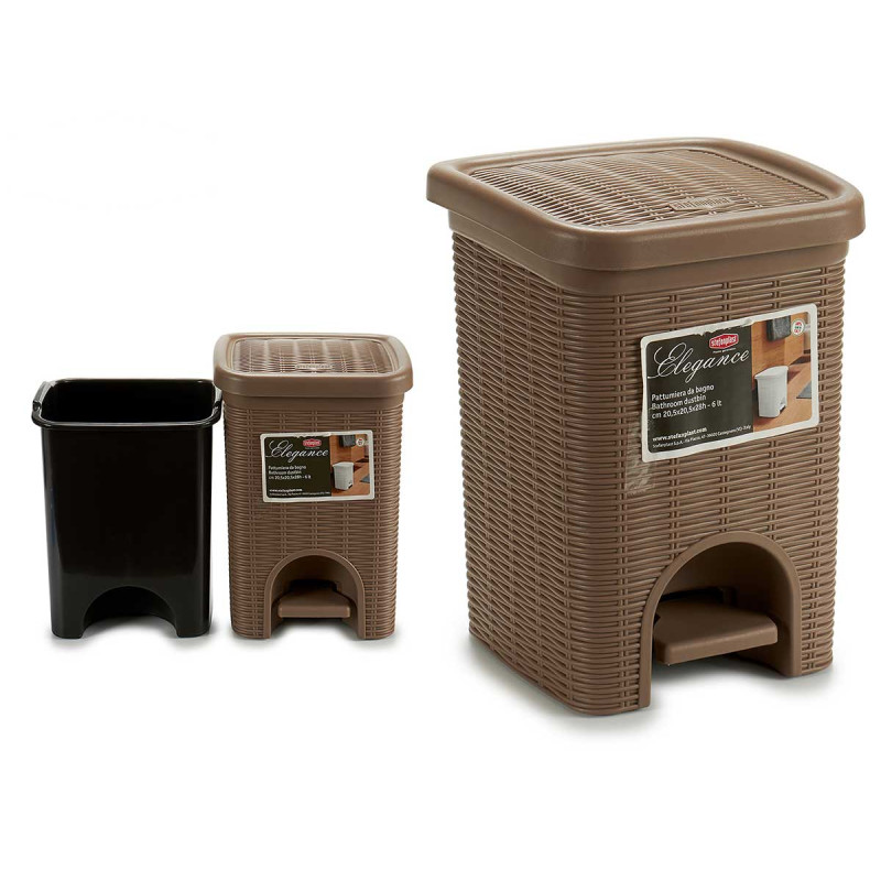 PLASTIC PAPER BIN SMALL 6L BEIGE