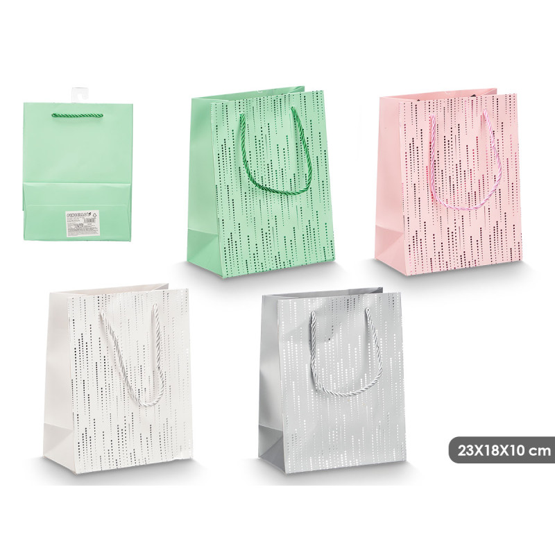 SACO PRESENTE PONTOS SORT 4 CORES 23X18X10CM