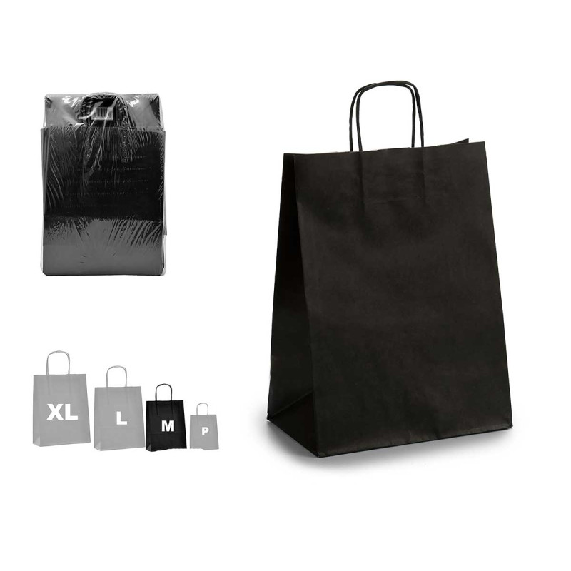 BORSA CARTA NERO PICC