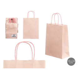 SAC EN PAPIER ROSE PALE MINI 18X24CM
