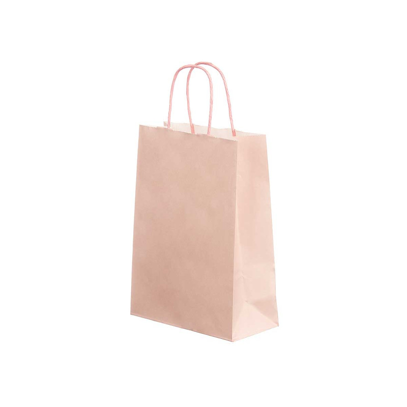 SAC EN PAPIER ROSE PALE MINI 18X24CM
