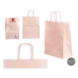 PAPER BAG PALE PINK SMALL 24X31CM