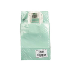 SAC EN PAPIER VERT MENTHE MINI 18X24CM