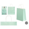 SAC EN PAPIER VERT MENTHE PETIT 24X31CM
