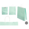 BOLSA PAPEL VERDE MENTA MED 32X41CM