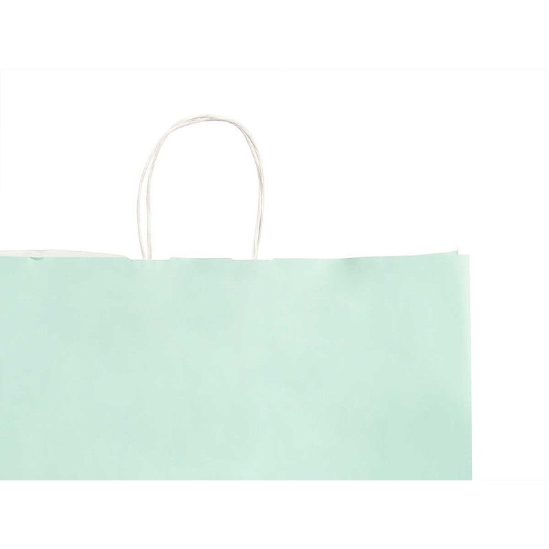 SAC EN PAPIER VERT MENTHE MOYEN 32X41CM