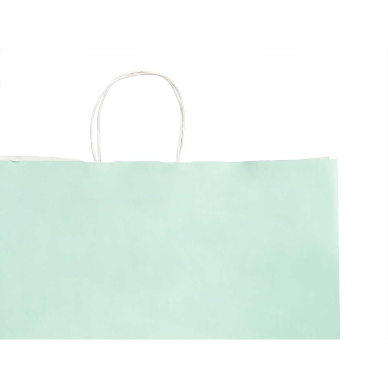 SAC EN PAPIER VERT MENTHE GRAND 46X49CM