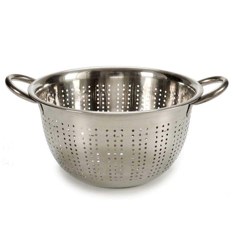 24CM DIAM STAINLESS COLANDER W HANDLES