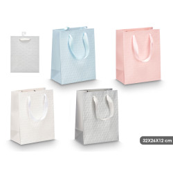 HANDLE BAG RELIEF ASSORTED 4 SMOOTH 32X26X12CM