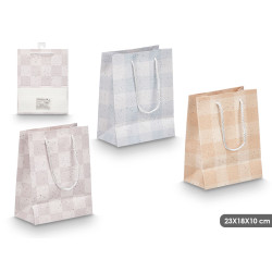 SACO PRESENTE QUADRADOS SORT 3 COR 23X18X10CM