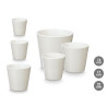 SET 3 POTS CONIQUE 14 17 22CM BLANC MAT
