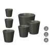 SET 3 POTS CONIQUE 14 17 22CM ANTHRACITE MAT
