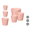 SET 3 POTS CONIQUE 14 17 22CM ROSE MAT