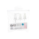 SET 3 COSMETICS BOTTLES WHITE LID