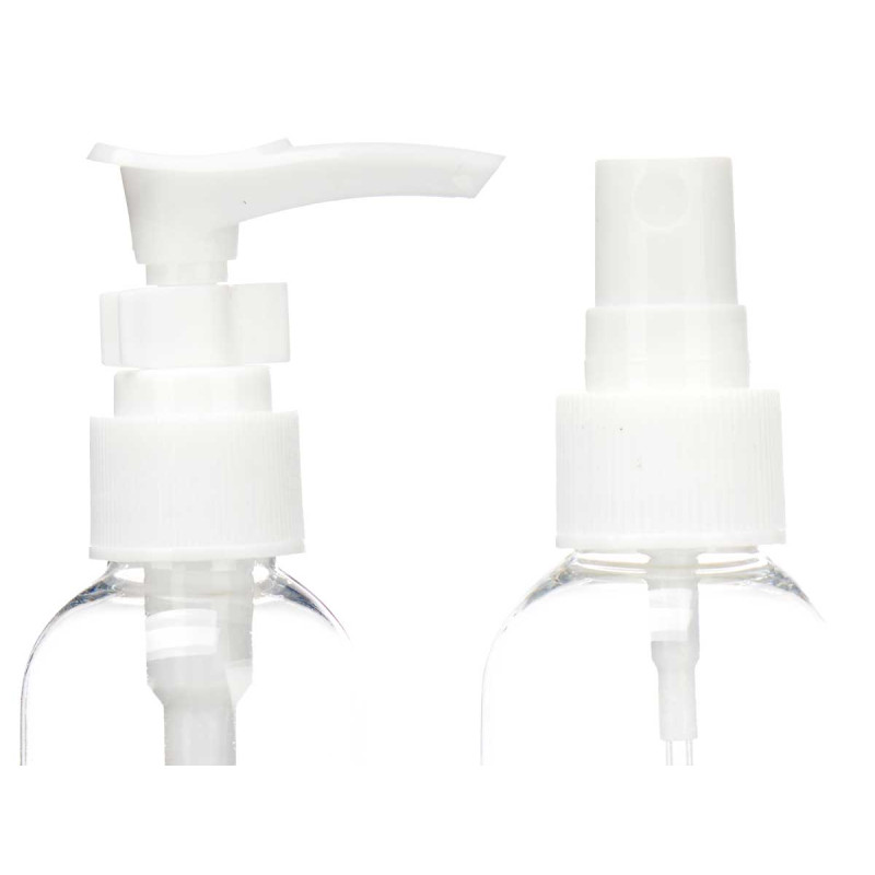 SET 3 COSMETICS BOTTLES WHITE LID