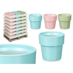 CONICAL POT STACKABLE ASSORTED 3 LIGHT COL MATT  