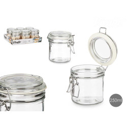 POT CONSERVE HERMETIQUE GR 250 ML TRANS