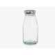 GARRAFA VIDRO MINI TAMPA PRATEADA 250ML