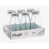 BOUTEILLE VERRE MINI COUVERCLE ARGENT 25