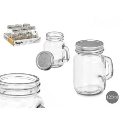 POT CARRE VERRE TRANS AVEC COUVERCLE-ANS 120ML
