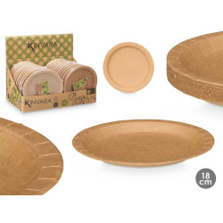 SET 24 PIATTI KRAFT 18CM