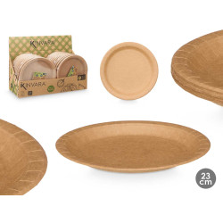 SET 18 ASSIETTES KRAFT 23 CM