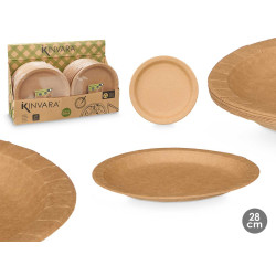 SET 12 ASSIETTES KRAFT 28 CM