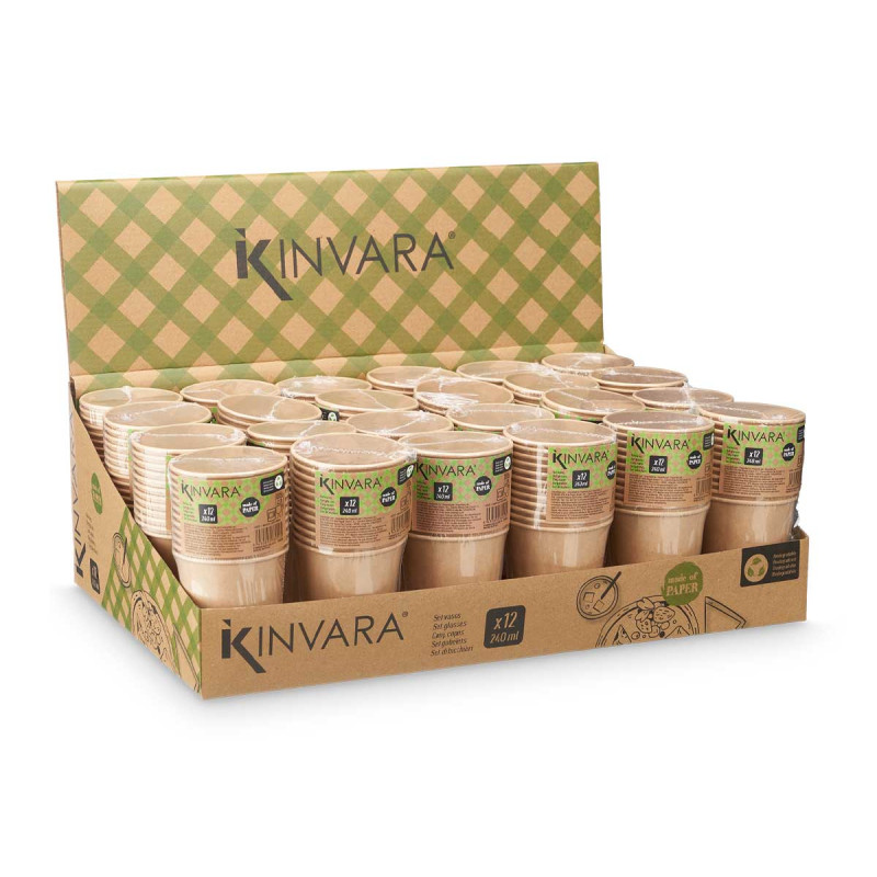 SET 12 BICCHIERI KRAFT 240 ML