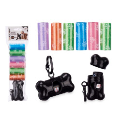 SET 7 ROULEAUX DISTRIBUTEUR DE SACS ANIMAUX 15 U.
