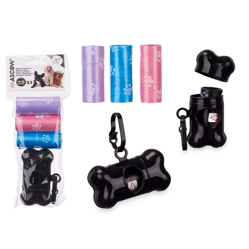 SET 3 ROTOLI SACCHETTI PET DISPENSER 15 PZ