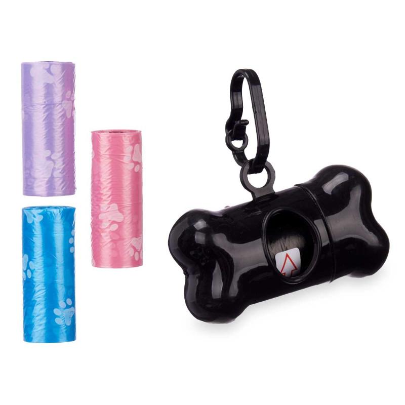 SET 3 ROULEAUX DISTRIBUTEUR DE SACS ANIMAUX 15 U.