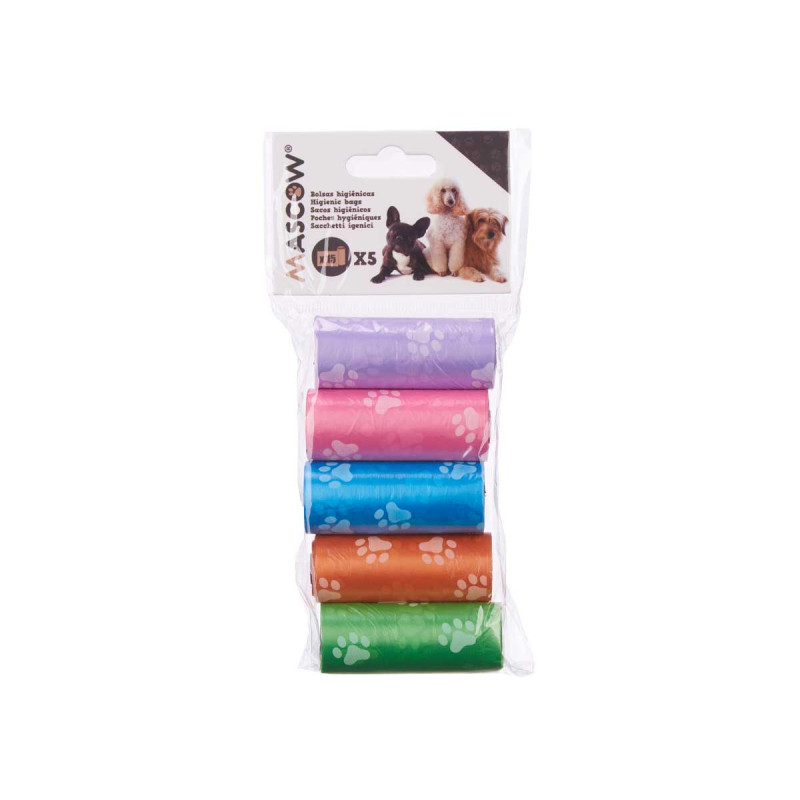 SET 5 ROULEAUX SACS ANIMAUX 15 U. 1 ROULEAU