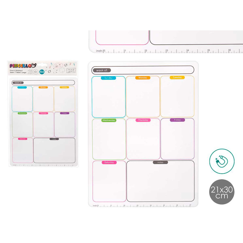 MAGNET FOR FRIDGE NOTES A4 WEEKLY