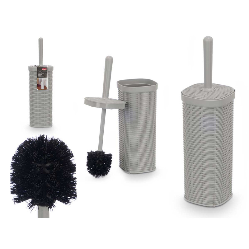 BROSSE ET PORTE-BROSSE WC ELEGANCE GRIS CLAIR