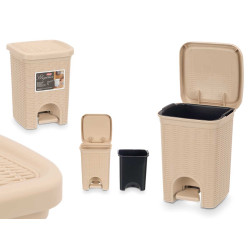 BALDE DO LIXO ELEGANCE PEQ 6L BRANCO CREME