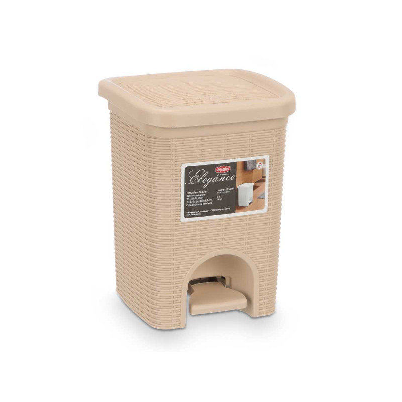 BALDE DO LIXO ELEGANCE PEQ 6L BRANCO CREME