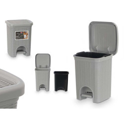 PAPELERA ELEGANCE PEQ 6L GRIS CLARO
