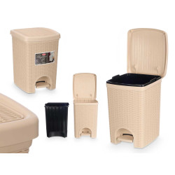 BALDE DO LIXO ELEGANCE PEQ 20L BRANCO CREME