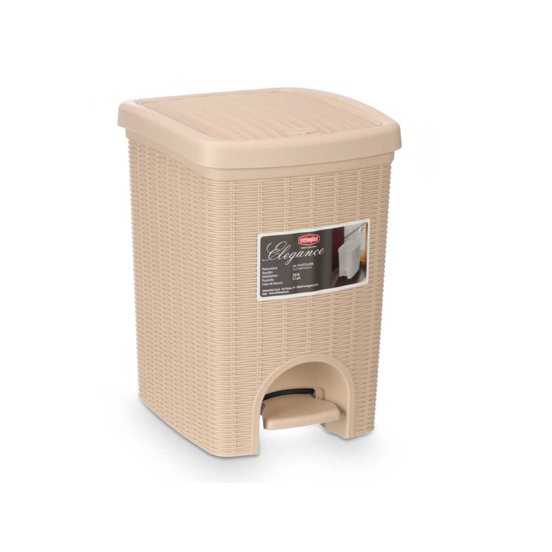 BALDE DO LIXO ELEGANCE PEQ 20L BRANCO CREME