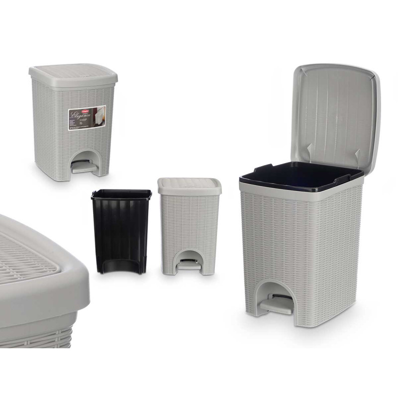 BALDE DO LIXO ELEGANCE PEQ 20L CINZENTO CLARO