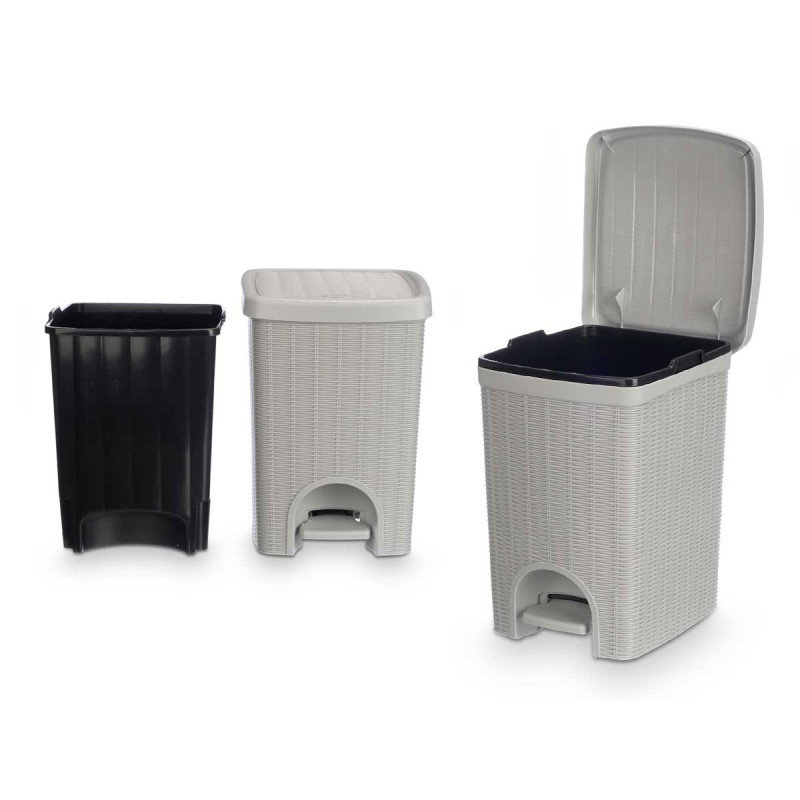 BALDE DO LIXO ELEGANCE PEQ 20L CINZENTO CLARO