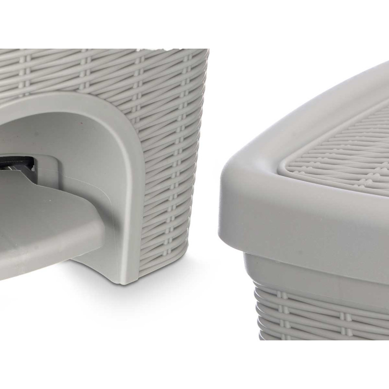 PAPELERA ELEGANCE GR GRIS CLARO 20L