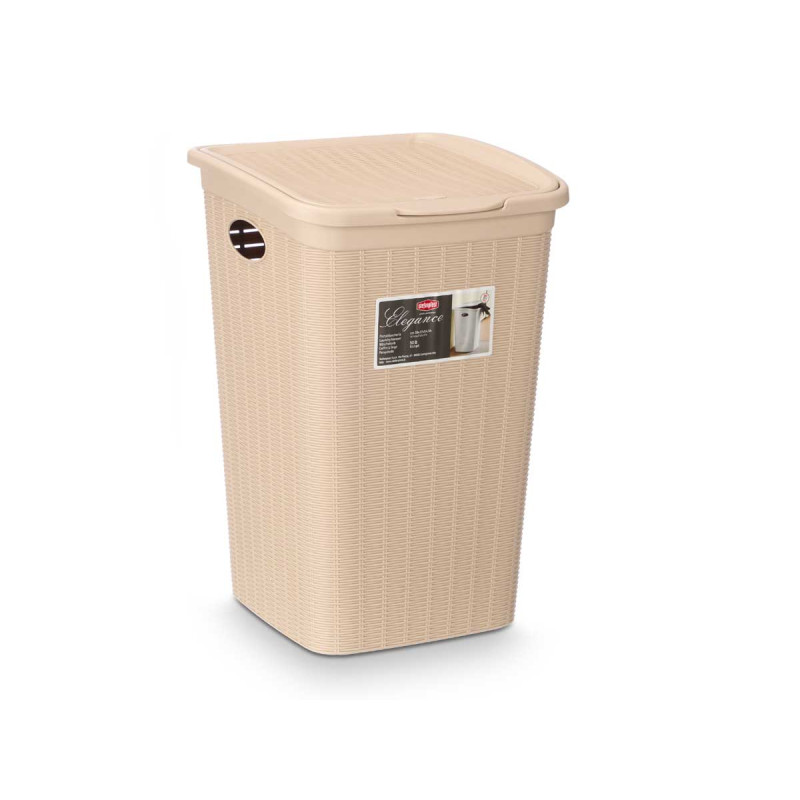BALDE DO LIXO ELEGANCE PEQ 50L BRANCO CREME