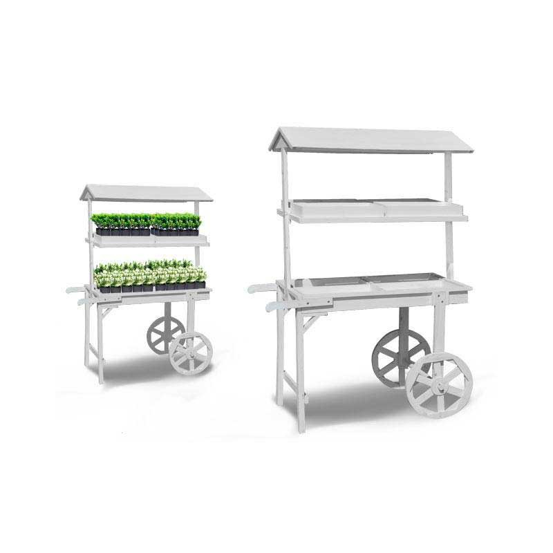 EXPOSITOR MOVEL 8 GAVETAS TETO BRANCO